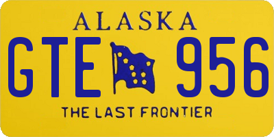 AK license plate GTE956