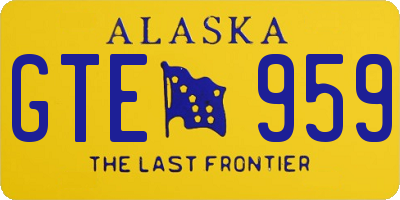 AK license plate GTE959