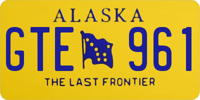 AK license plate GTE961