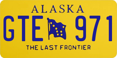 AK license plate GTE971