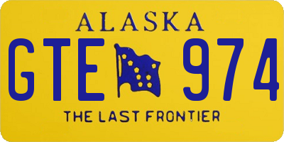 AK license plate GTE974