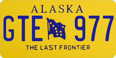 AK license plate GTE977