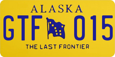 AK license plate GTF015