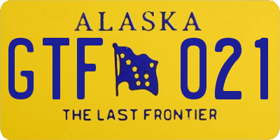 AK license plate GTF021