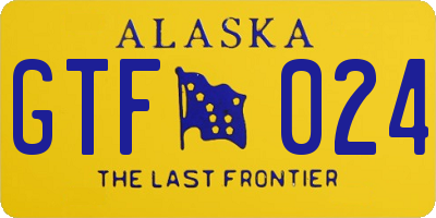 AK license plate GTF024