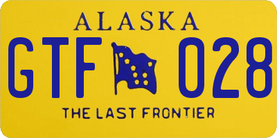 AK license plate GTF028