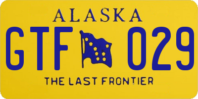 AK license plate GTF029
