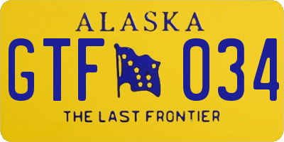 AK license plate GTF034