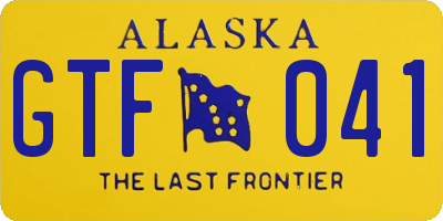 AK license plate GTF041