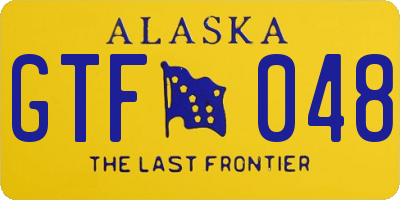 AK license plate GTF048