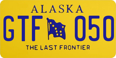 AK license plate GTF050