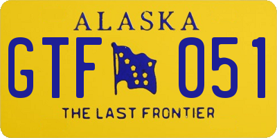 AK license plate GTF051