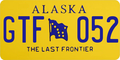 AK license plate GTF052