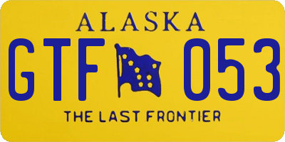 AK license plate GTF053
