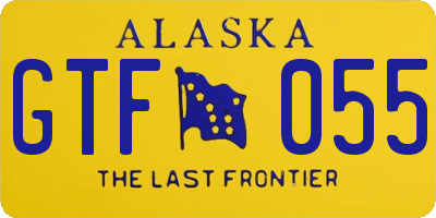 AK license plate GTF055