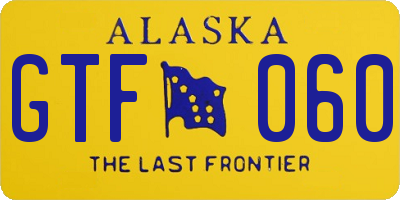 AK license plate GTF060