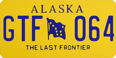 AK license plate GTF064