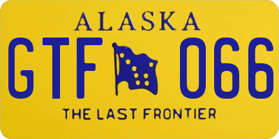 AK license plate GTF066