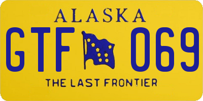 AK license plate GTF069