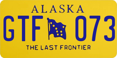 AK license plate GTF073