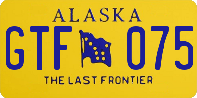 AK license plate GTF075