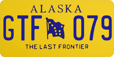AK license plate GTF079