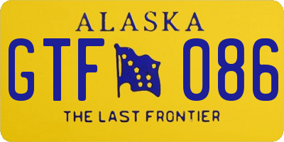 AK license plate GTF086