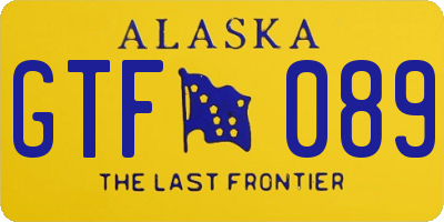 AK license plate GTF089