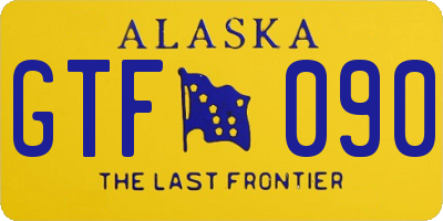 AK license plate GTF090