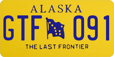 AK license plate GTF091