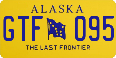 AK license plate GTF095