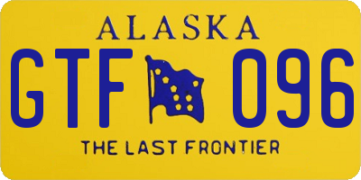 AK license plate GTF096