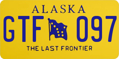 AK license plate GTF097