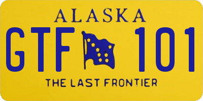 AK license plate GTF101