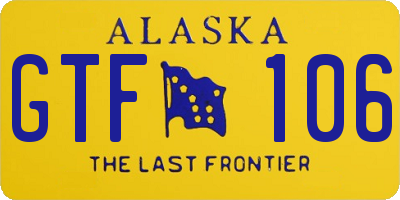 AK license plate GTF106