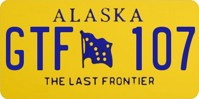 AK license plate GTF107
