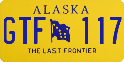 AK license plate GTF117