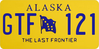 AK license plate GTF121