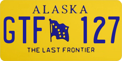 AK license plate GTF127