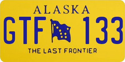 AK license plate GTF133