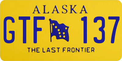 AK license plate GTF137