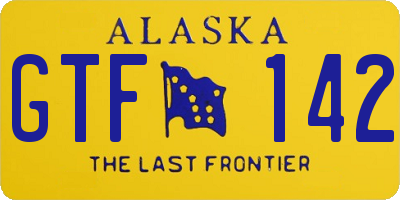 AK license plate GTF142