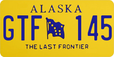 AK license plate GTF145