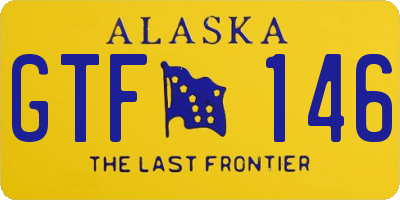 AK license plate GTF146