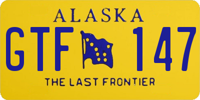 AK license plate GTF147