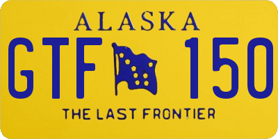 AK license plate GTF150