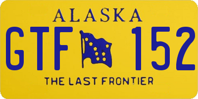 AK license plate GTF152
