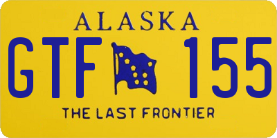 AK license plate GTF155