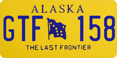 AK license plate GTF158