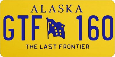 AK license plate GTF160